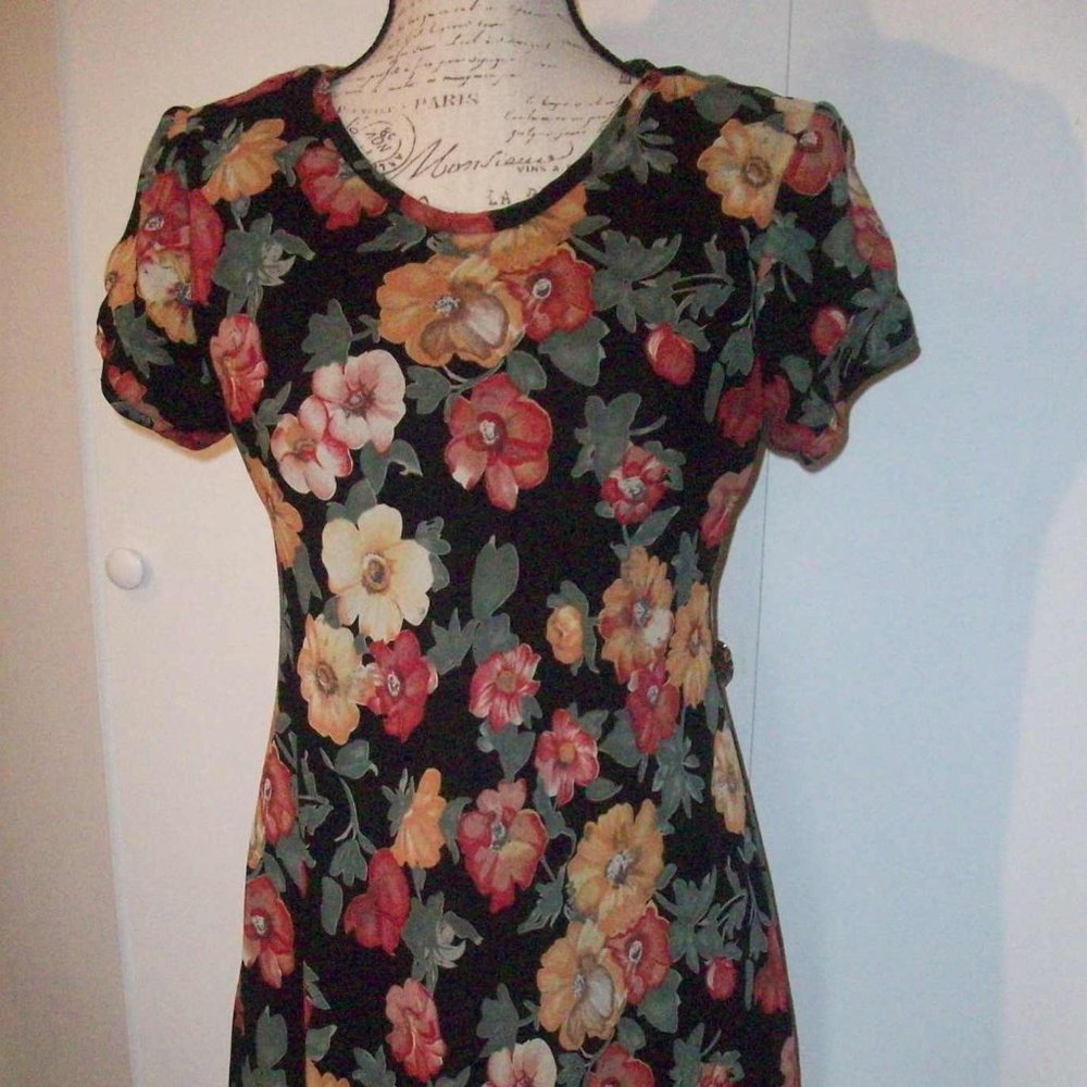 Jeffrey, Dara By Linda Hutley Dress Sz 9/10 Floral